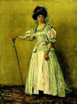 Portrait of woman in a costume